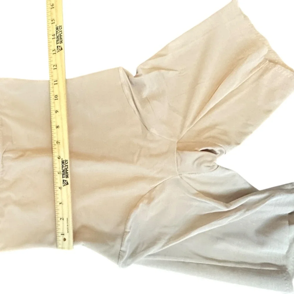 Womens‎ High Waisted Shapewear Shorts Beige Nude Tummy Control Mid Thigh Slimmer